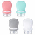 4Pcs Mini Condiment Squeeze Bottles, 1oz Salad Dressing Bottles, Silicone Travel Bottles, Leak Proof Squeeze Bottles for Salad Dressing, Ketchup or Toiletries