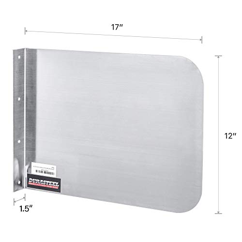 DuraSteel Stainless Steel Sink Splash Guard - 17" x 12" Wall Mount Commercial Kitchen Shield - Kitchen Safety & Hygiene Cooking Splatter Screen - Ideal for Hand Sinks, Prep Sink, Utility Sink - size: 17 x 12 inch Wall Mount