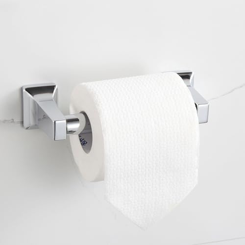 4 Pieces Bathroom Hardware Accessories Set, Stainless Steel 24 inch Towel Bar, Towel Rack, Robe Hook, Toilet Paper Holder for Bathroom Wall Mounted (Chrome) - color: Chrome