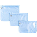 Tiny Twinkle Diaper Bag Organizing Pouches|3 Pack Mess-Proof Clear Front Travel Organizer Bags&TSA Approved Toiletry Bag Set for Baby and Mom Essentials - color: Cloud Blue