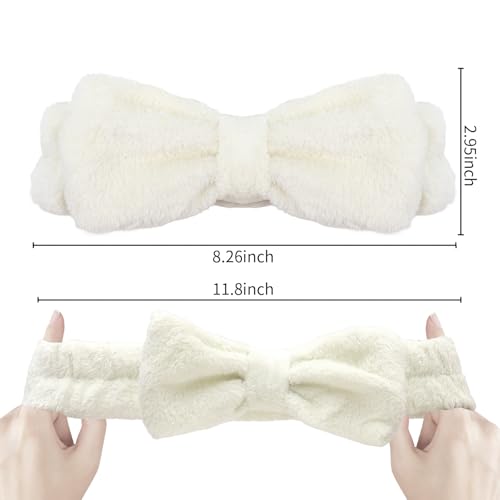 Semato 8 Pcs Creamy White Spa Headband Bachelorette Party Favor Set Skincare Headbands for Women Gifts and Party Supplies (creamy white) - color: creamy white