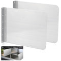 2 PCS Side Splash Guards for Sink, 12''x17'' Stainless Steel Kitchen Sink Splash Protectors with Screws, Restaurant Home Hand Sink Guards，Splash Guard for Kitchen Sink Area
