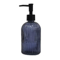 Glass Soap Dispenser with Black Plastic Pump, 13.5oz Refillable Hand Soap Dispenser for Kitchen, Bathroom, Great for Lotions, Essential Oil, Liquid Soap(Grayish Blue) - color: Grayish Blue