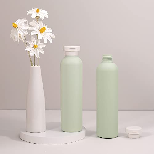 8.8 oz Plastic Travel Shampoo Bottles, Refillable Flip Cap Squeeze Bottles for Toiletries, Large Leakage-proof Travel Shampoo and Conditioner Container (Blue and Green) - color: Green+Blue, size: 260ml/8.8oz