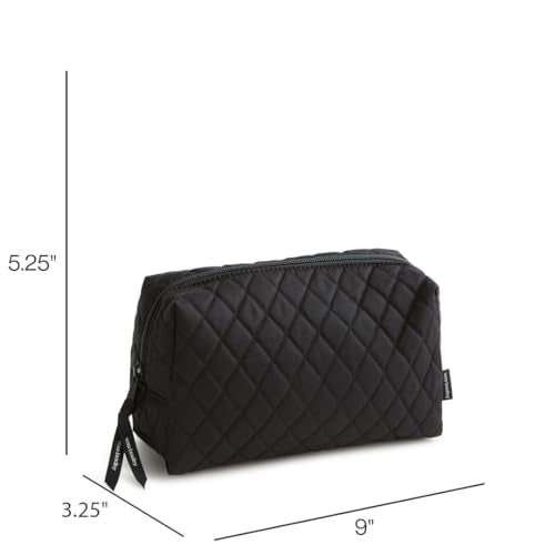 Vera Bradley Premium Cotton Large Cosmetic Makeup Bag - color: Peacoat