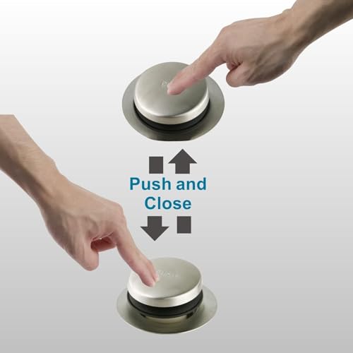 Brushed Nickel Bathtub Drain Tip-Toe Single Hole,Welsan Tub Drain Trim Set Conversion Kit Assembly, Coarse Thread Replacement Trim Kit with 1-Hole Overflow Faceplate Includes an Adapter - color: Brushed, style: 1 Hole