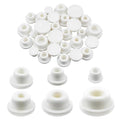 24 Pcs Silicone Bathtub Jet Covers, 6 Sizes Waterproof Hole Plugs, Universal White Tube Plugs, Reusable Flexible End Caps for Bathtub Jets, Bottles, Pipes