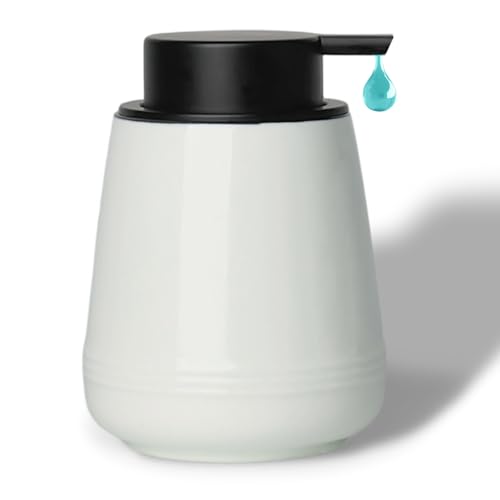 Ceramic Soap Dispenser 13oz,Hand Wash Soap Dispenser (Liquid Dispenser White) - color: Liquid Dispenser White