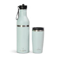 Tumbler, Stainless Steel 2-in-1 Travel Coffee Mug & Water Bottle, Leak Proof Insulated Cup for Hot & Cold Drinks, BPA Free, Fits Most Cup Holders (Sea Green) - color: Sea Green