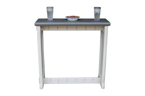 Single Bar Deep Grey Top & Warm Grey Base Ideal for Patio Hot Tub Area Backyard Durable WeatherResistant Design Easy Nohardware Assembly Proudly Made in USA - color: Warm Grey/Deep Grey, size: Single Bar without Barstools