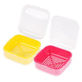 Adorila Small Travel Soap Case with Removable Drain Tray, 2 Pack | Shampoo Conditioner Bar Holder, Shatterproof PP Plastic, Hot Pink+Bright Yellow - color: Hot Pink+bright Yellow