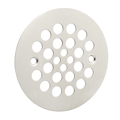 Artiwell 4-1/4“ Shower Strainer Drain Trim Set, Screw-in Shower Strainer Drain Cover, Plastic-Oddities Style Replacement Strainer Grid,Machine & Self-Tapping Screws Included (Brushed Nickel) - color: Brushed Nickel