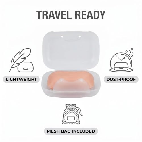 Soap Holder Container, Portable Bar Soap Saver Scrubber Case for Bathroom and Kitchen (Transparent) - color: Transparent