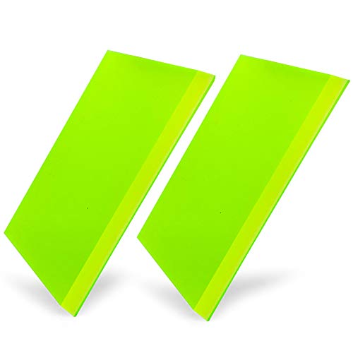 CARTINTS 2pack Squeegee Blades Replacement Rubber Squeegee, 5.1x 2 inch, for Cleaning Glass, Shower Door and Car Windows and Screen Printing,Green - color: Green