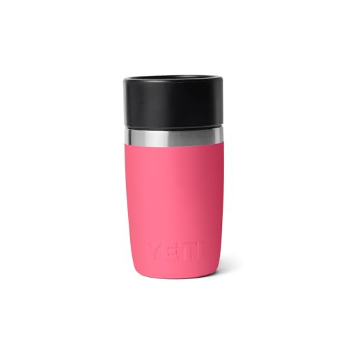 YETI Rambler 8 oz Travel Bottle, Stainless Steel, Vacuum Insulated with Leakproof Commuter Cap, Tropical Pink - color: Tropical Pink, size: 8 Ounces