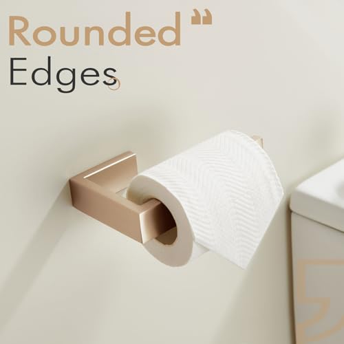 KOKOSIRI Toilet Paper Holder Wall Mount Tissue Paper Dispenser for Kitchen Bathroom Washroom Toilet Roll Holder Champagne Bronze Stainless Steel B2009CPG - color: Champagne Bronze