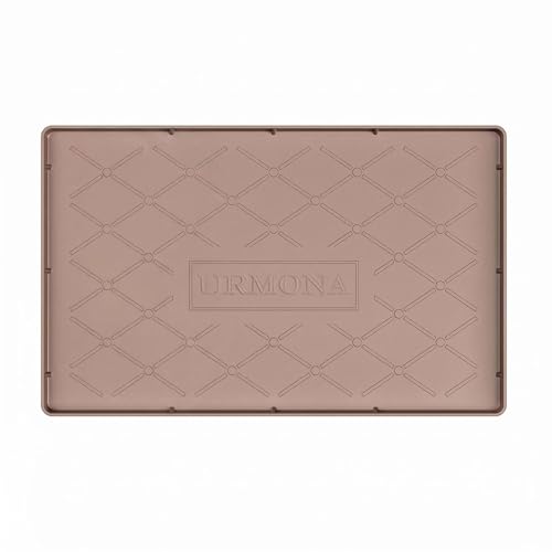 URMONA 16" x 10" Waterproof Silicone Mat in Multiple Sizes & Colors, Under Sink Mat for Kitchen & Bathroom, Pet Food Pad for Dogs & Cats, Kitchen Cabinet Liner, Multi-Purpose for Storage(Khaki) - color: Khaki, size: 10"W x 16"L