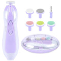 Qunlions life Baby Nail Trimmer Electric, 6 in 1 Baby Nail File Clippers Infant Grooming Kit Manicure Set for Toddler or Adults, Purple - color: Purple Nail Trimmer