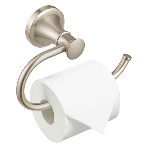 BESy Brushed Nickel Toilet Tissue Paper Holder Brushed Nickel Bathroom Accessories Toilet roll Paper Hanger, Wall Mounted, Rustproof - color: Brushed Nickel