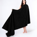 Cotton Paradise 100% Cotton Turkish Towel, Soft Absorbent Quick Dry, 40x80 Oversized Bath Sheet Towel, Coal Black - color: Coal Black, size: 1 PC 40x80"