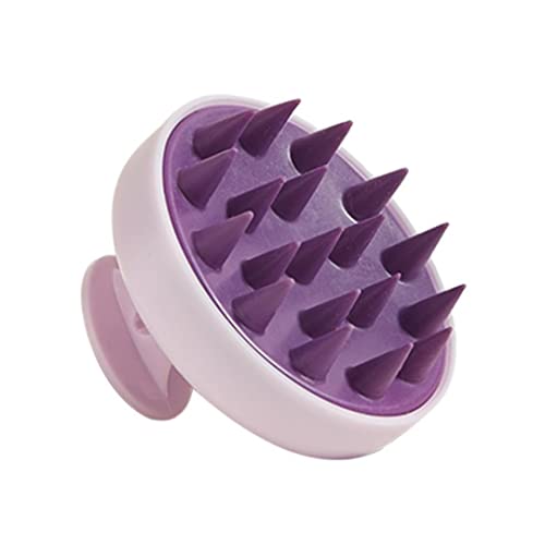 Hair Scalp Massager Silicone Scalp Scrubber Shampoo Brush for Hair Growth/Dandruff Removal,Head Massager Exfoliator Scalp (1x Purple) - color: 1x Purple