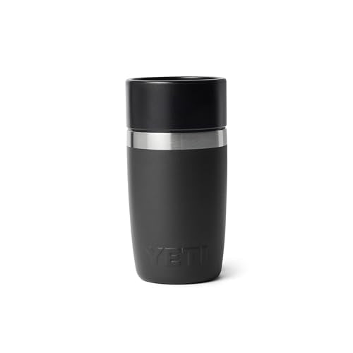YETI Rambler 8 oz Travel Bottle, Stainless Steel, Vacuum Insulated with Leakproof Commuter Cap, Black - color: Black, size: 8 Ounces