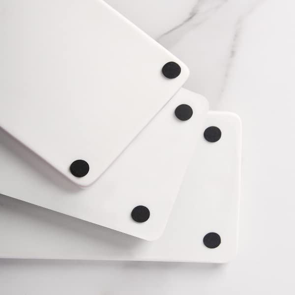 Bathroom Sink Organizer - Ceramic Kitchen Tray, Small Rectangle Candle & Jewelry Tray - White - color: White, size: 7.9" x 3.5" x 1.2"