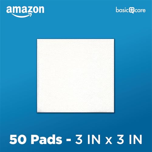 Amazon Basic Care Gauze Pads, 3x3 inches Sterile Medical Wound Dressing Sponges, 12-Ply, Ultra Soft, Extra Absorbent, 50 Count, (Previously All Health) (Pack of 2) - size: 3x3 Inch (Pack of 2)