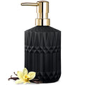 EMPO Matte Black Glass Soap Dispenser with ABS Plastic Pump, Lotion Dispensers for Kitchen, Bathroom (Black) - color: Matte Black