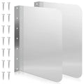 Therwen 2 Pcs Stainless Steel Side Splash Guard for Sink 15 x 20 Inch Wall Mount Guard with Screws Commercial Restaurant Hand Sink and Compartment Prep Sink Kitchen Sink Splash Protector Supply - size: 15 x 20 Inch