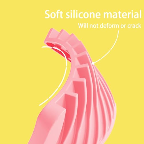 4-Pack Self Draining Soap Dish for Shower Bathroom Waterfall Silicone Soap Saver Tray Sponge Holder for Kitchen Sink Non-Slip Easy Clean (Yellow and Pink) - color: Yellow and Pink