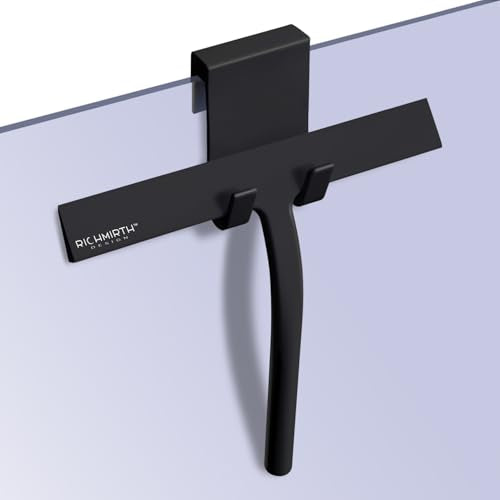 Silicone Rubber Blade Shower Squeegee 9" in Width Window & Car Squeegee for Shower, Glass, Window (Black, 9 Inches) - color: Black, size: 9 Inches