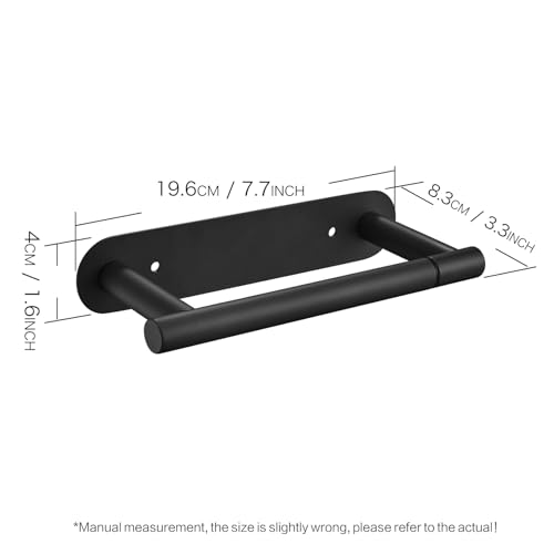 Movable Toilet Paper Holder Black Roll Holder, Paper Towel Holder - color: Black