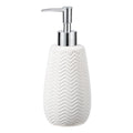 White Soap Dispenser,Wavy Design Ceramic Dispenser for Bathroom, Kitchen, Hand Soap, Dish Soap, Bathroom Countertop - color: White