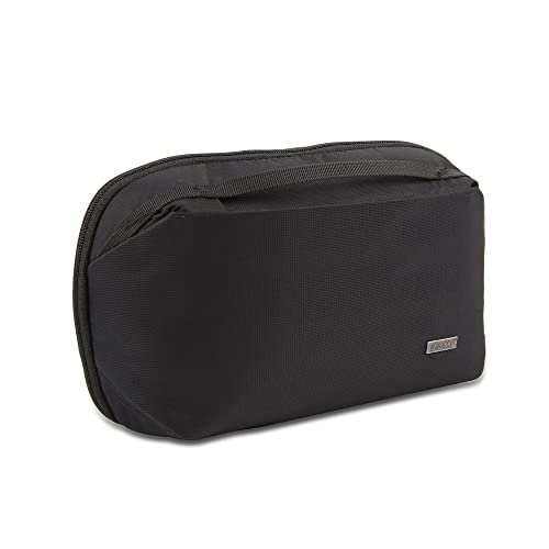 GOX Mens Toiletry Bag, Dry Wet Separate Travel Bag, Dopp Kit Case For Travel, Small Hanging Cosmetics Organizer Pouch (Black) - color: Black