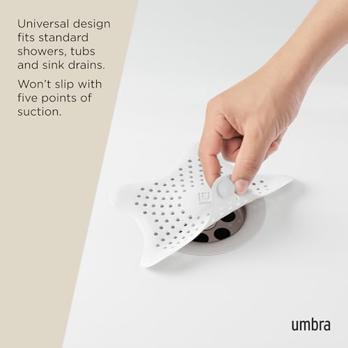 Umbra Starfish Drain Cover/Hair Catcher, White - color: White, size: 1 Count (Pack of 1)