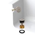 Westbrass A931K-20 Universal 1-3/8" Fine Thread Tip-Toe Bathtub Drain Plug Trim Set with One-Hole Overflow Faceplate and 1-1/2" Adapter Bushing, Stainless Steel - color: Stainless Steel
