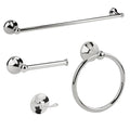 4 Piece Chrome Bathroom Hardware Accessories Set,Towel bar Set 23.6 Inch Towel Bar Set,Towel Rack Set,Bathroom Towel Holder Set - color: Chrome