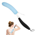 Back Scrubber for Shower, 15.35" Long Handle Shower Brush for Body, Back Brush for Shower for Men Women, Long Handled Bath Sponge for Deep Clean, Exfoliating, Anti-Slip Curve Handled Back Scrubber - size: Black-blue