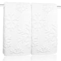 2 Pack Christmas Snowflake Hand Towels 100% Cotton Jacquard Holiday Kitchen Dish Towels Retro Neutral White Bathroom Towels Set Gift Seasonal Xmas Winter Bathroom Decor (Snowflake White) - color: Snowflake White