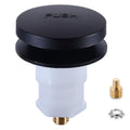 Universal Toe Touch Bathtub Drain Stopper - 3/8'' & 5/16'' Thread Studs with Star-Shaped Lock Washer, Matte Black (1 Pack) - color: Matte Black