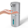 Automatic Liquid Soap Dispenser,Touchless Hand Soap Dispenser USB Rechargeabled Dispenser Electric,Wall Mounted 4 Levels Adjustable Dispenser Pump for Bathroom Kitchen Dish Soap Gray - color: Silver, style: Gel