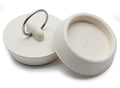 Bonsicoky Rubber Drain Stopper, 1-5/8 to 1-3/4 Inch, White, 2Pcs | Bathtub Drain Plug, With Hanging Ring, For Kitchen and Bathroom - size: 1-5/8 Inch to 1-3/4 Inch