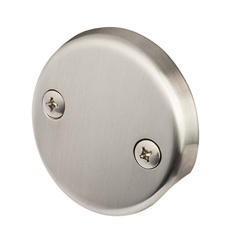 Artiwell Tip-Toe Tub Trim Set with Two-Hole Overflow Faceplate, Replacement Bath Drain Trim Kit with 2-Hole Overflow Faceplate and Universal Fine/Coarse Thread (Brushed Nickel) - color: Brushed Nickel