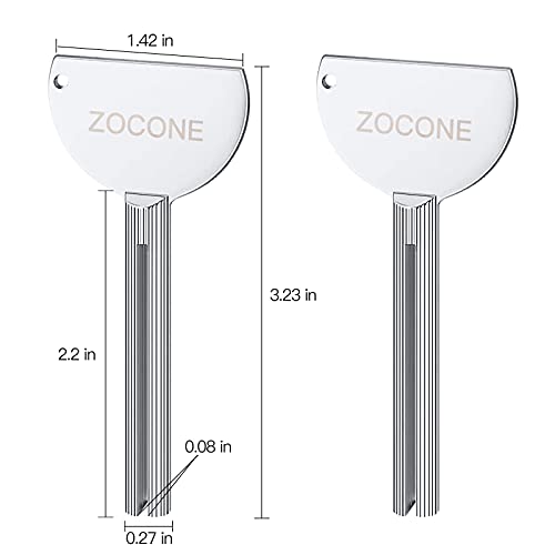ZOCONE Toothpaste Squeezer, 6pcs Metal Tube Squeezer Key Stainless Steel Toothpaste Roller Tube Wringer for Paint, Cream, Cosmetic and Hair Dye(C) - color: C