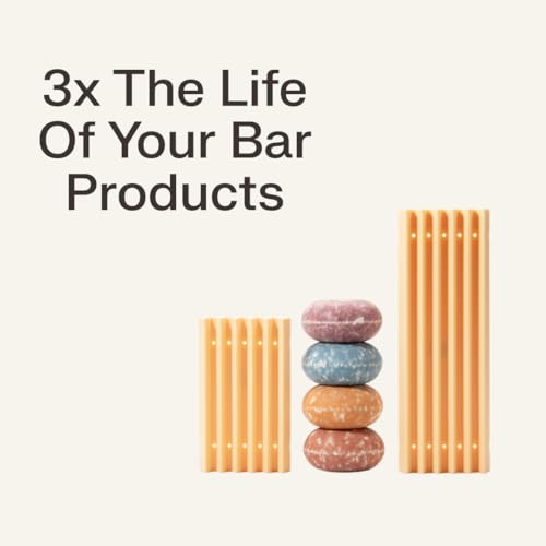 The Earthling Co. Self Draining Soap Dish Silicone Soap Holder to Prevent Mushy Bars and Extend Bar Life, Shampoo and Conditioner Bar Tray for Bathroom, Shower, Countertops (Small Dish) - size: 4.75"