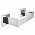 Toilet Paper Holder Wall Mount Polished Chrome, Stainless Steel Toilet Tissue Roll Holder Bathroom Square Toilet Paper Towel Roll Holder, Double Post Pivoting Tissue Handle - color: Polished Chrome