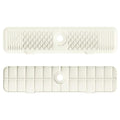 24 Inch Faucet Mat for Kitchen Sink Silicone Sink Splash Guard 5° Slope Faucet Draining Mat Dish Soap Sponge Holder Around Faucet Bathroom Gadgets Sink Accessories Drying Mats Organizer, Beige - color: Beige