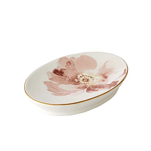 SKL Home Misty Floral Soap Dish, Pink