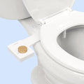 TUSHY Fresh Ultra-Slim Starter Bidet Attachment for Toilet | Non-Electric, Adjustable Water Pressure, Cool Water Rear Wash, Self-Cleaning | Fits Elongated & Round Toilets, Easy 10 Min Install, Bamboo - color: Bamboo Knob, style: Single Nozzle